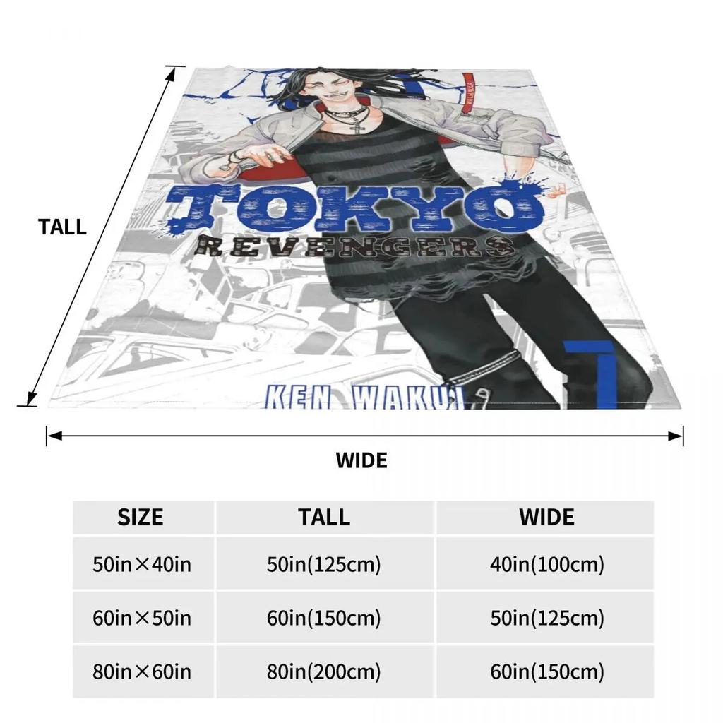 Κάλυμμα κουβέρτας Tokyo Revengers Baji Keisuke Φανελένιο Ιαπωνικό Κλασικό Anime Ζεστές κουβέρτες για καναπέ αυτοκινήτου Πάπλωμα κρεβατοκάμαρας