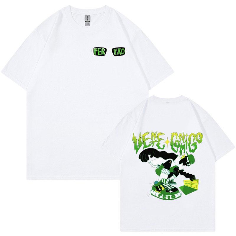 Limited edition rapper Feid Ferxxo mens pattern Tshirt Y2K highquality oversized comfortable breathable top