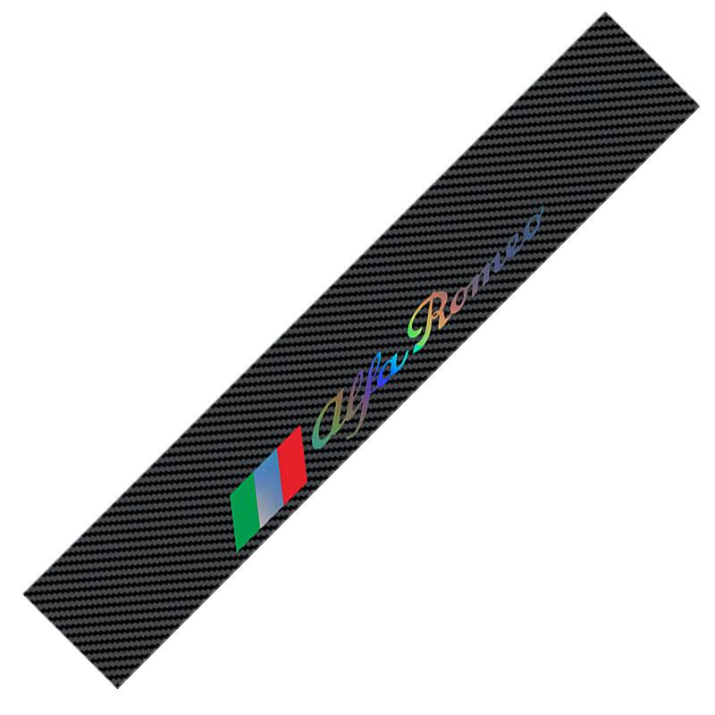 ZOPJT1 Carbon Fibre Color Car Windshield Sticker Decal for Alfa Romeo Logo Stelvio Brera Giulia 166 156 159 147 155 Mito GT Giulietta
