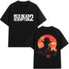 Retro Červená Red Dead Redemption 2 Tištěný Produkt Tričko Pánské 2026 Jaro léto Potisk Čistá Bavlna Ležérní Krátký rukáv
