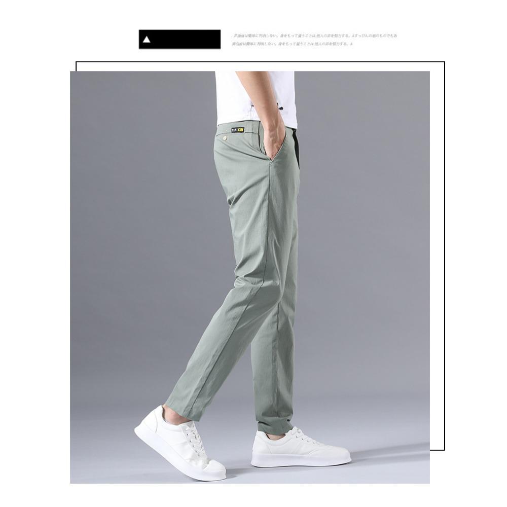Ice Silk Men's Loose Straight Leg Men's Pants Trendy Business Quick Drying Summer Thin Casual Pants