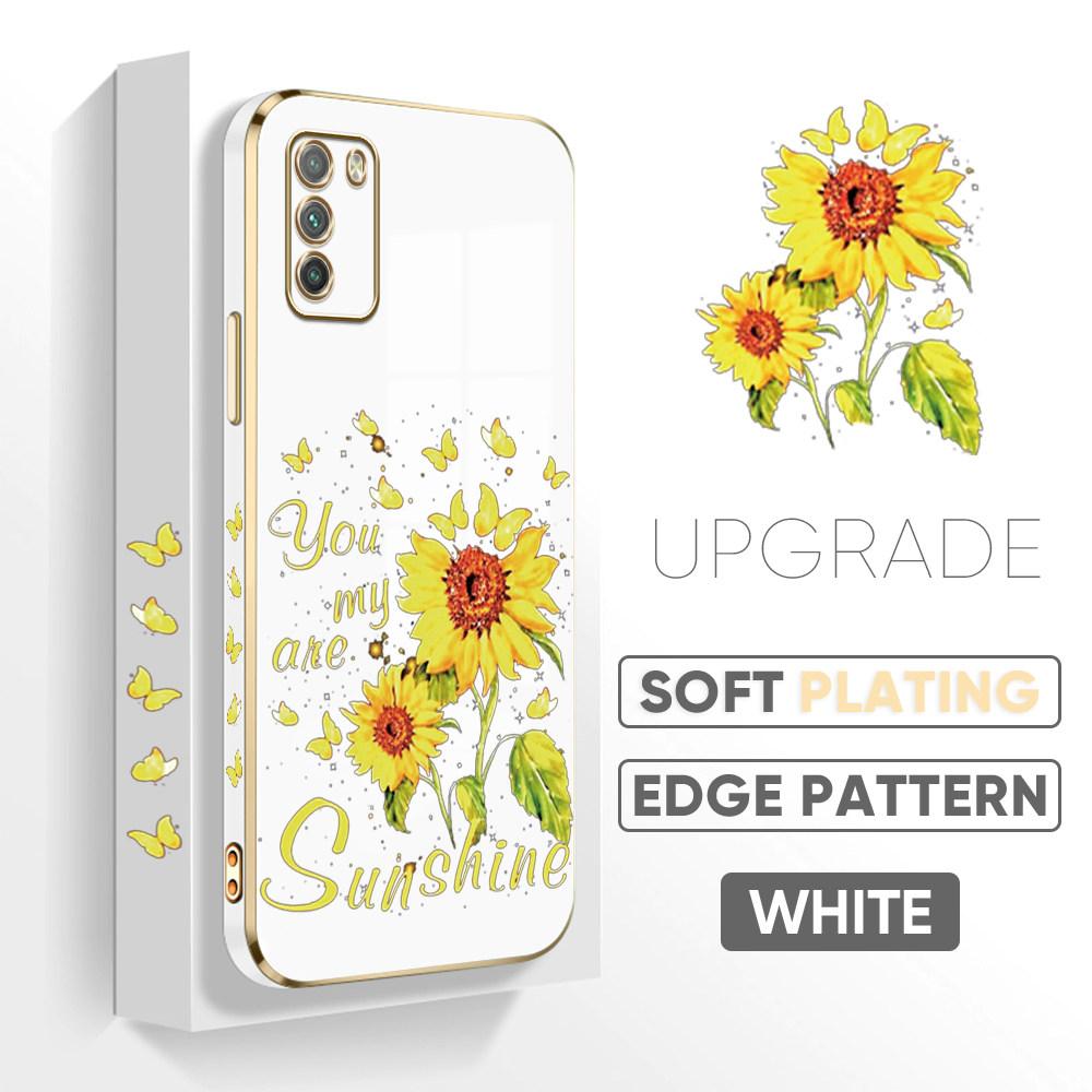 Colorful Printing Patterns Square Edge Pattern Casing Plated Phone Shell Luxury Plating Soft Phone Case for Huawei Honor Xiaomi Redmi
