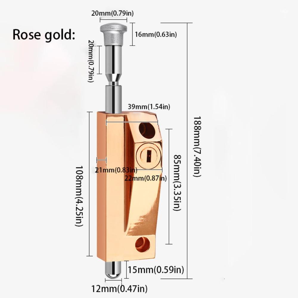 Aluminum Alloy Framed Door Lock Double Door Lock Revolving Lock Floor Bounce Door Lock Anti-Theft Mortise Lock Glass Door
