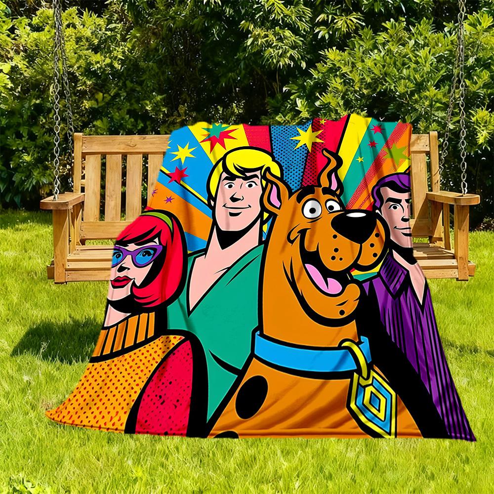 

1PC Scooby-Doo Outdoor Blanket Lightweight Flannel, Soft & Warm, All-Season Use for Sofa, Outdoor049 130x150cm
