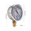 Compound Pressure Vacuum Gauge Glycerine Filled -1/10Bar & -30*Hg 1/4 BSP Bottom Dropship