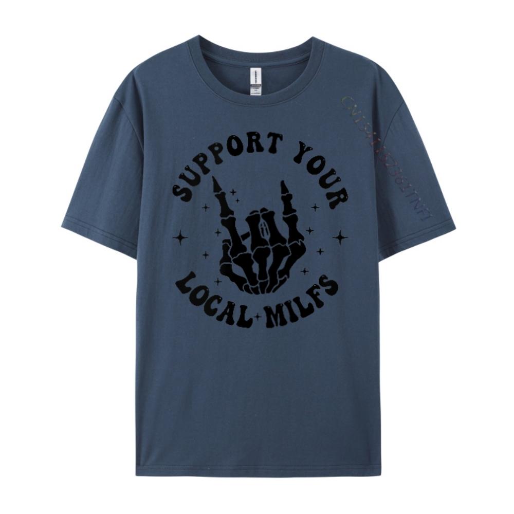 

Support Your Local Milfs Groovy Front Back Funny Shirts ClassicUnisexs T Shirt 4XL