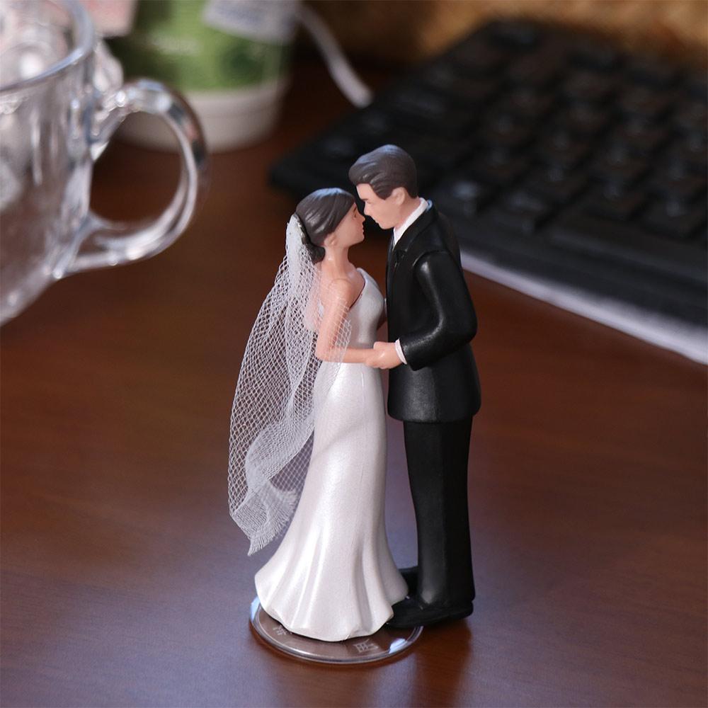 Elegant Couple Wedding Cake Topper Anniversary Decoration Bride & Groom Figurines  Marry