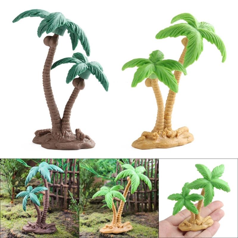 Natural Feel Mini Palms Tree Model Tree Fake Miniatures Tree Model Ornaments for Living Areas Tree Green Decorations B03E