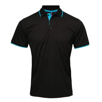 Mens Contrast Coolchecker Polo Shirt
