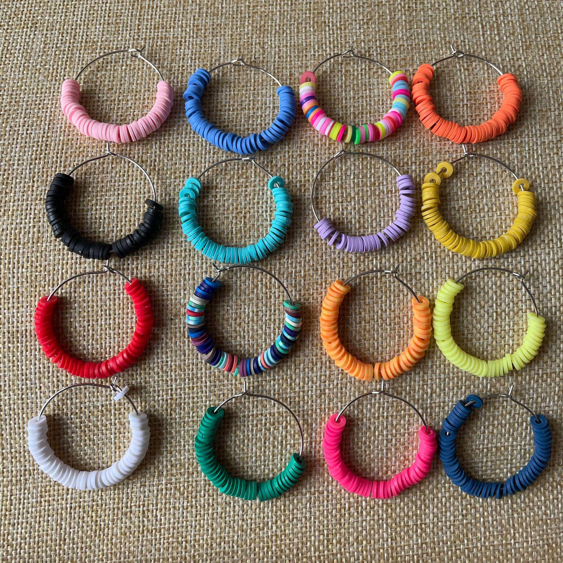 

Цветные полимерные бусины-шармы для винных бокалов, упаковка сертифицирована FSC 4 colors, set of 4