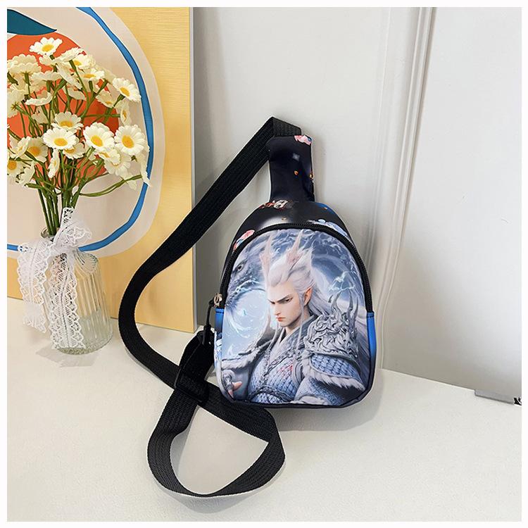 Children's Casual Cute Change Bag Versatile Travel Breast Bag Animation Card Shoulder Messenger Bag