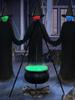 Halloween Party Large Witches Cauldron On Tripod with Lights,Plastic Bowl Hocus Pocus Candy Bucket Decor for Home Porch Outside