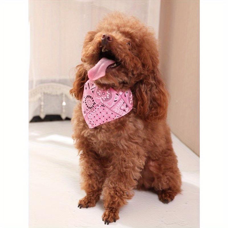 1 pezzo Bandana Stampato Regolabile in PU per Animali Domestici con Fibbia di Trazione, Adatto per Cani di Piccola e Media Taglia