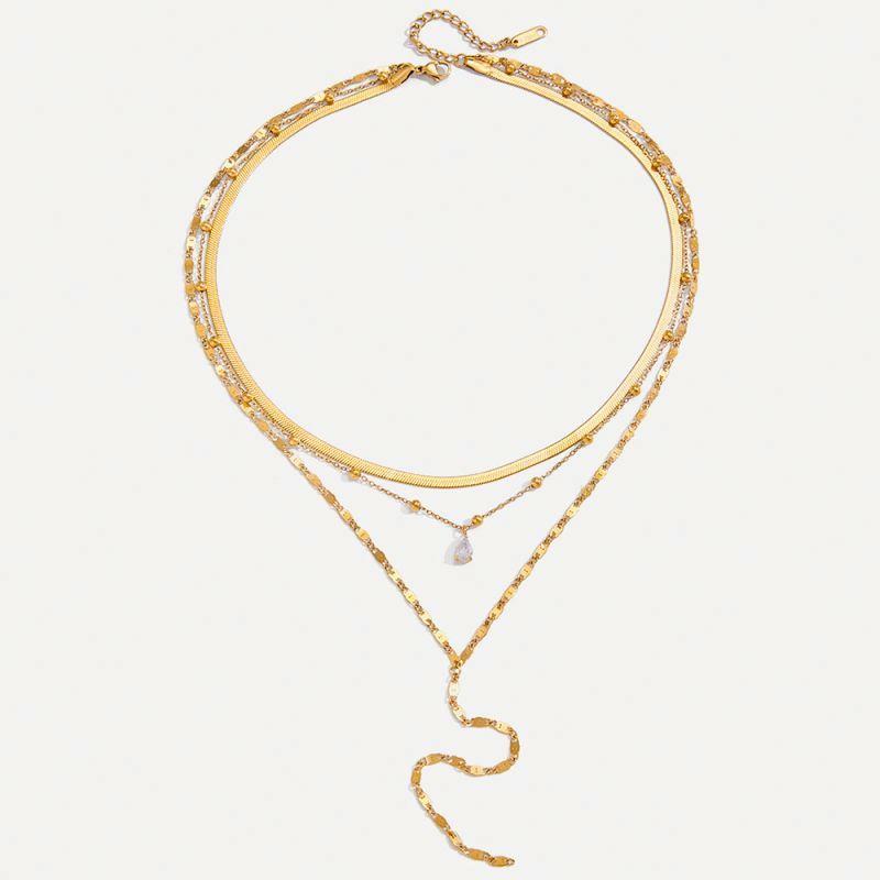 Initial Butterfly Necklace Unisex Personalized 18K Gold Stainless Steel Link Chain Frosted Style Pearl Europe America Style All