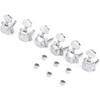 6 Inline Metal Alloy Guitar Semi Closed Tuners Machine Heads Tuning Pegs Keys Set for Electric Guitar