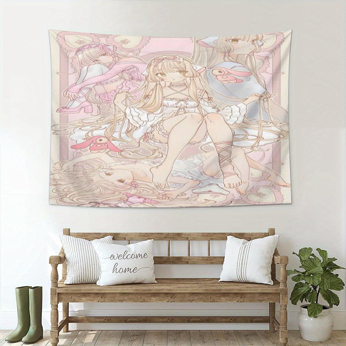 

1Pc CChobits Anime Wall Tapestry Horizontal Hanging for Anime Fans Home Decor 74x94cm(29x37in)