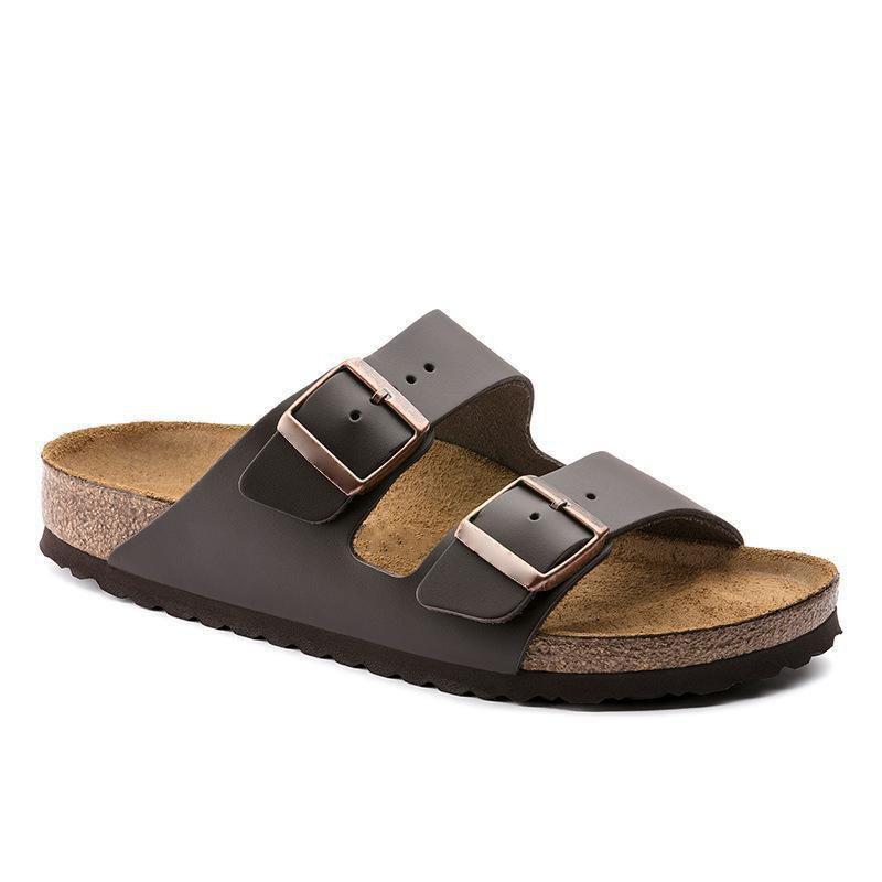 Cowhide Boken shoes 2026 summer new leather cork thick soled Boken sandals men's one-piece cool slippers women