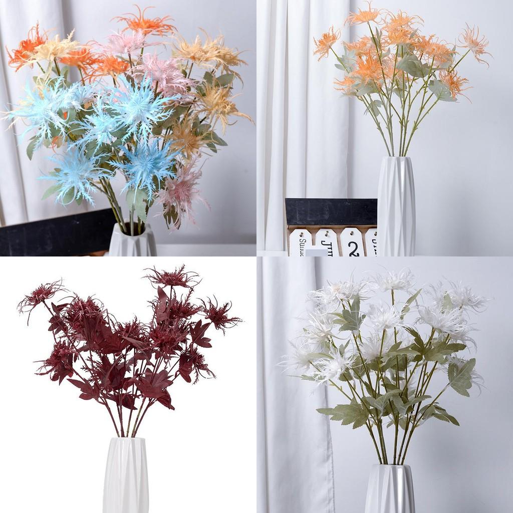 Faux Eryngium Foetidum Branches Craft Material For Wedding Scenes And Outdoor Displays