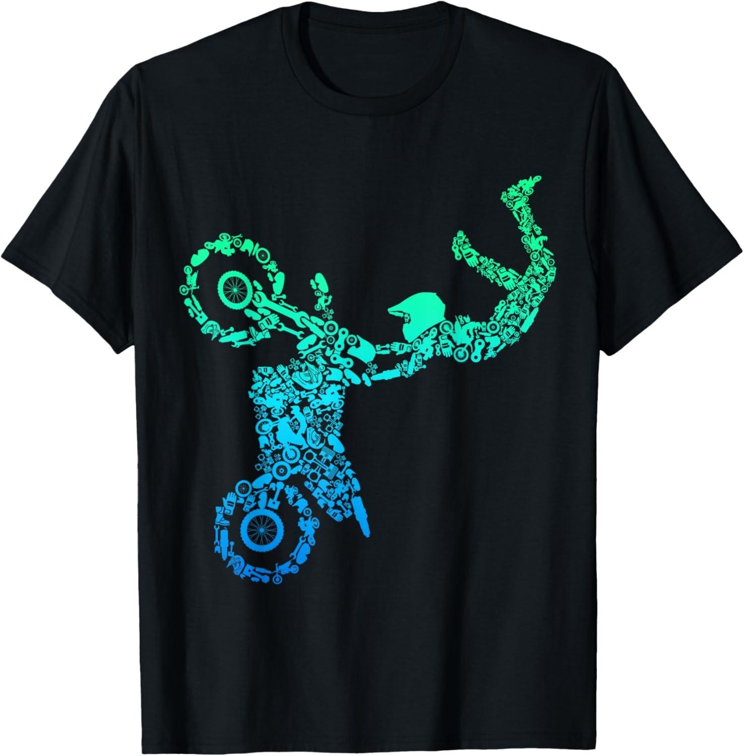 Dirt Bike Rider Motocross Enduro Dirt Biking Boys T-Shirt S