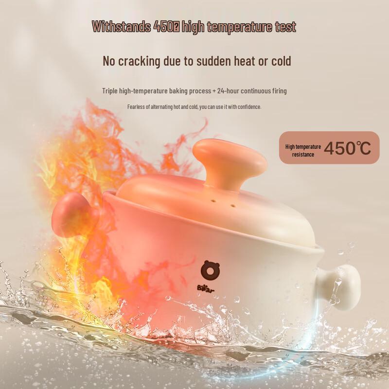 Garnki gliniane Bear 1,8L do wysokich temperatur