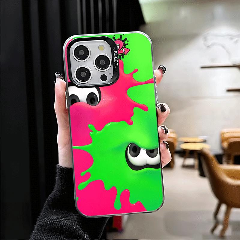 Miękkie Etui na Telefon do Gry S-Splatoons dla iPhone 15 16 17 Pro Max 17Air 16E 14 Plus 13 12 Mini Odporne na Wstrząsy Pokrowiec Tylna Obudowa