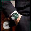 Business Quartz Watches Steel Band Date Chronograph Wristwatch Luminous Dial Waterproof Watch