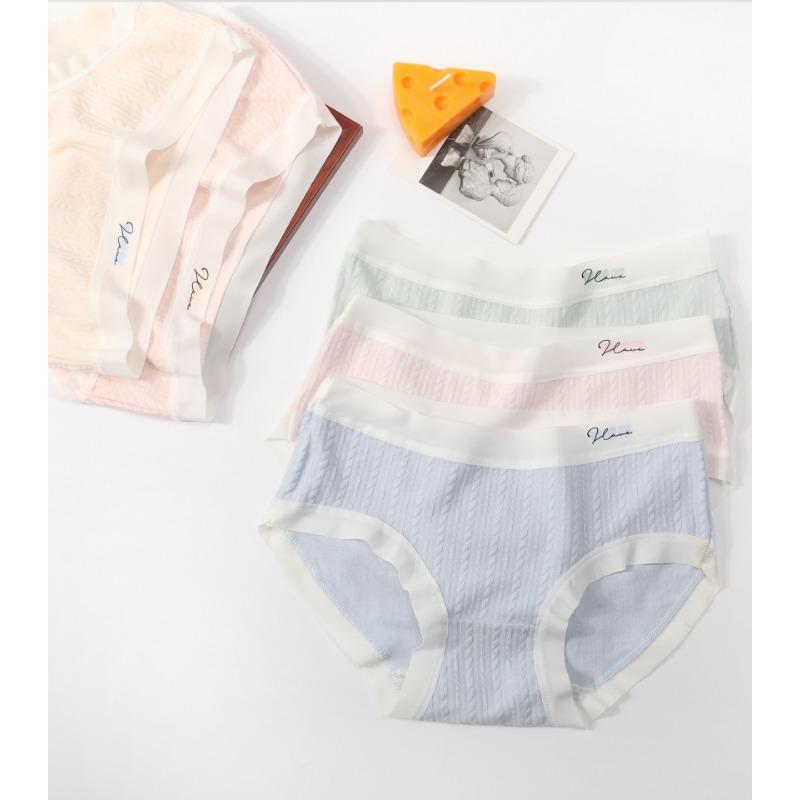 Simple, No Traces, Teenage Panties, Mid-rise Underwear, Women's Briefs