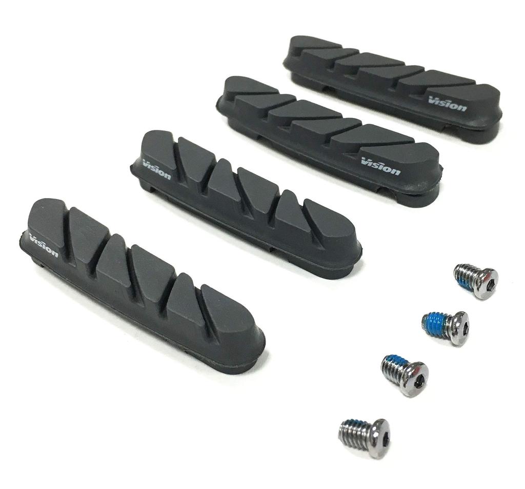 Vision T-83 Carbon Rim 4-Piece Brake Pads for Shimano Bicycles (405-0016000170) - Black