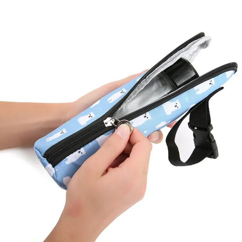 Baby Bottle Warmer Bag Portable Infant Feeding Bottle Aluminum Foil Insulation Stroller Hanging Bag Insulated Bottle Holder