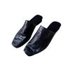 New outer wear bag head half slippers small fish mouth soft leather muller shoes.cm low heel thick heel muller shoes