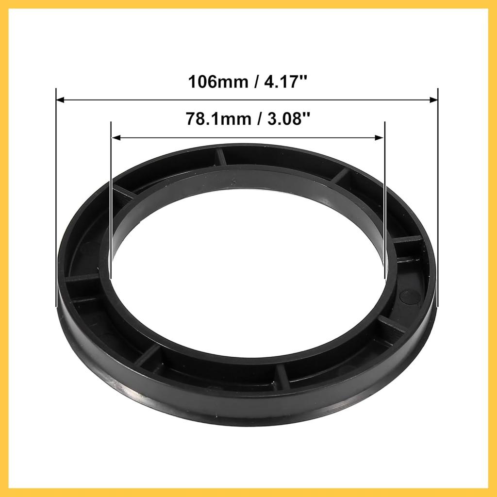 4pcs Plastic 78.1mm to 106mm Car Hub Centric Rings Wheel Bore Center Spacer Auto Replacement Parts