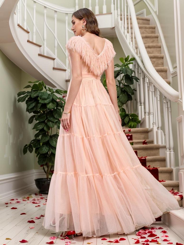 Elegant Off-Shoulder Slim Fit Bridesmaid Evening Dress