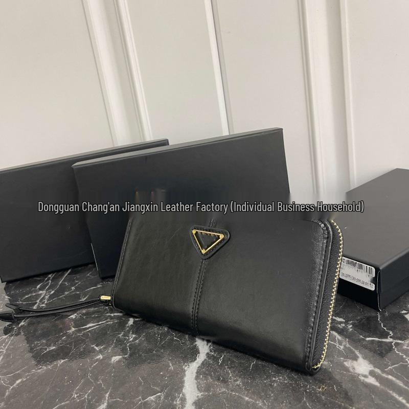 Prada 25 Unisex Läderkuvertväska: Stor kapacitet, Flerkortsplatser, Handväska Plånbok av Hög Kvalitet