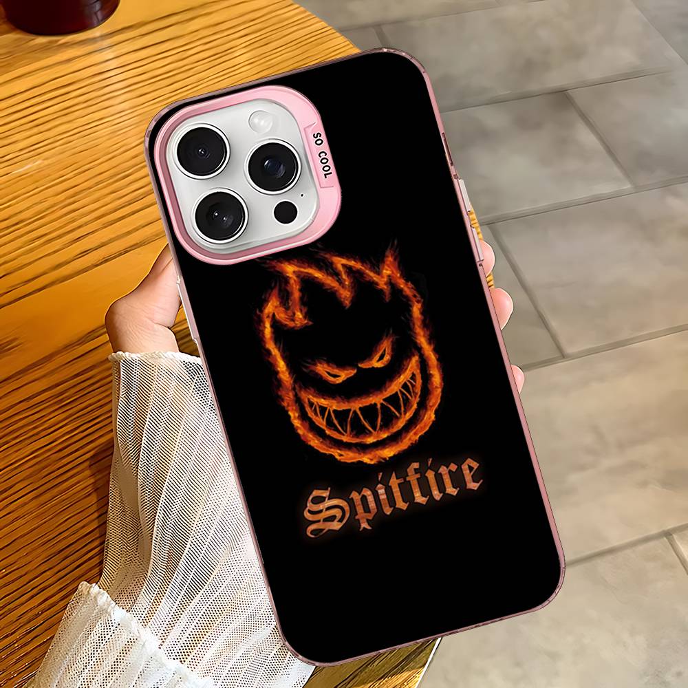 S-Spit F-Fires Logo Phone Case For iPhone 16 15 14 13 12 11 Pro Max 17 Plus Colorful Cover