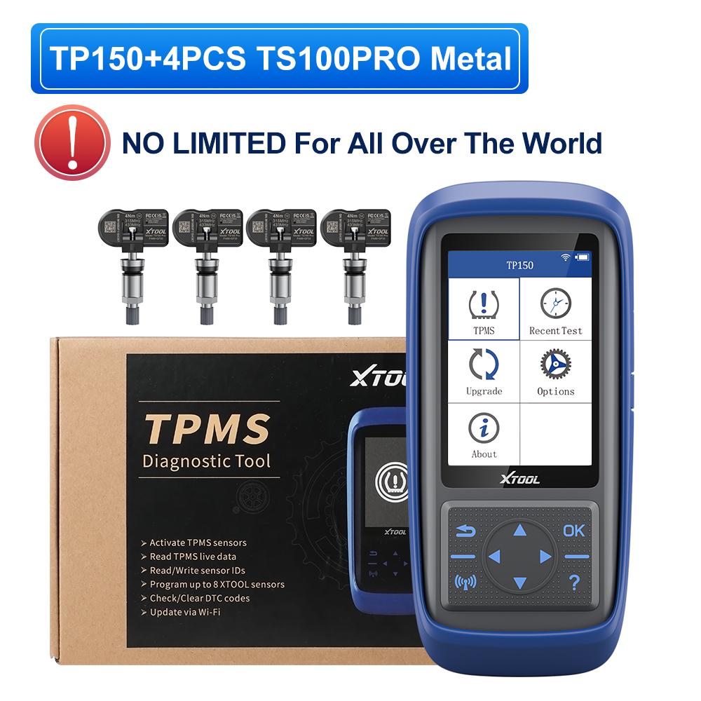 XTOOL TP150 WiFi TPMS Tire Pressure Diagnsotic Tool 315/433MHz Sensor Activation Programming Learning Reading Auto OBD2 Scanner