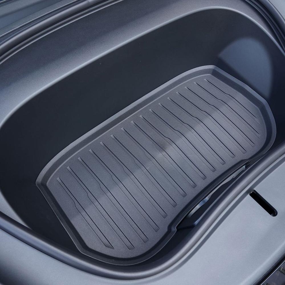 Trunk Mats for 2024 Tesla New Model 3+ Highland TPE Piano Key Style Front Rear Trunk Frunk Storage Waterproof Protective Pad