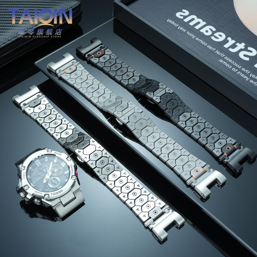Stainless Steel Watch Band for Casio G-Shock GST-W300 400G GST-B100 S100D/S110D/W110 GST-210 Modification Metal Strap Bracelet