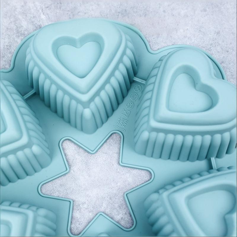 1Pc Silicone Heart-Shaped Cake Mold - Food-Grade Non-Stick Baking Tray For Diy Chocolates, Cakes, Valentine'S Day & Home Baking