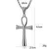 2024 Men's Simple Polished Egyptian Ankh Cross Pendant Necklace