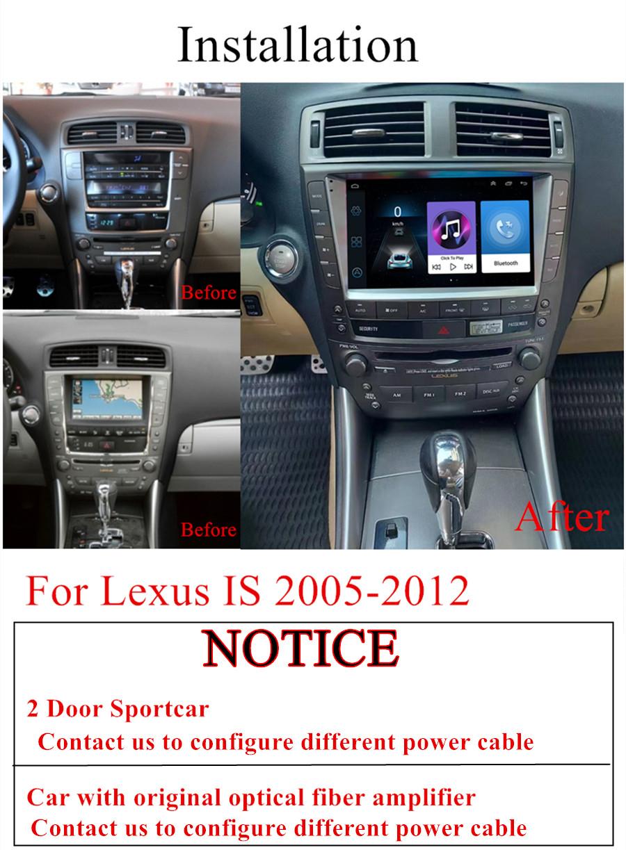

For Lexus IS 9 Android 10.1 For Wireless Carplay 1+16GB Car Stereo Radio GPS