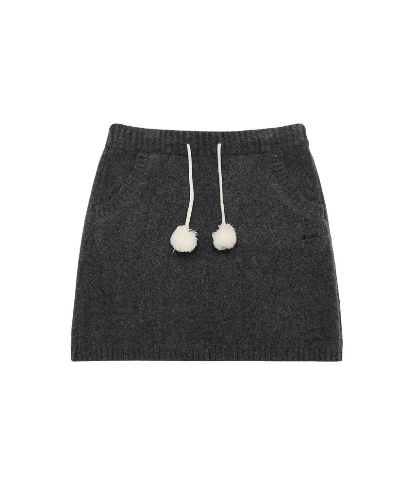 Ames Worldwide Knit Mini Skirt Charcoal