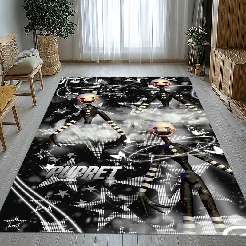 Horror Freddy F-FNAF Spiele Wohnzimmer Rutschfester Teppich Weicher Teppich für Schlafzimmer Kinderzimmer Spielzimmer Sofa, Heimdekoration Fußmatte Geschenk