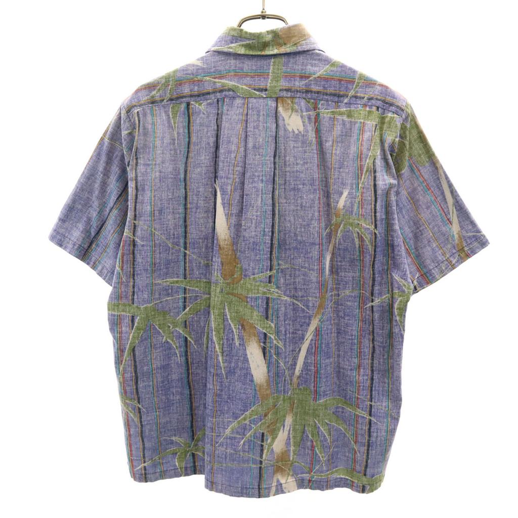 MARK RAYSTEN Reverse Print Palm Tree Pattern Short Sleeve Aloha Shirt Men's Used