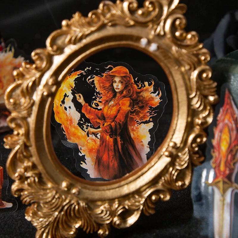 40 ks/balení Vintage Magické Nálepky Dekorativní Scrapbooking Deník Album Ručně Vyráběné Junk Journal Potřeby
