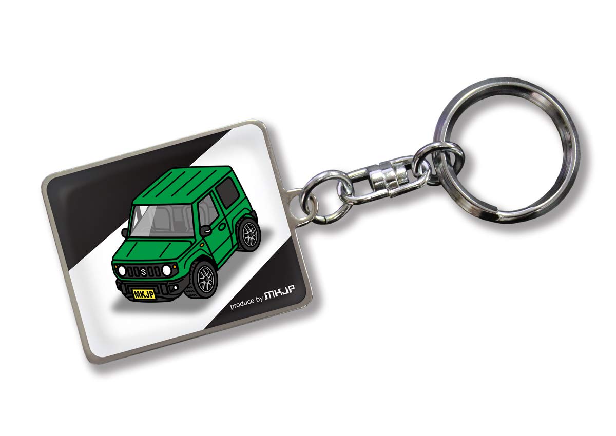 

MKJP Custom Keychain for Suzuki Jimny Black Green Car Color JB64, Base,