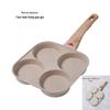 Non-stick Household Breakfast Frying Pan for Making Fried Eggs, Burgers, or Steaks with Four Holes.