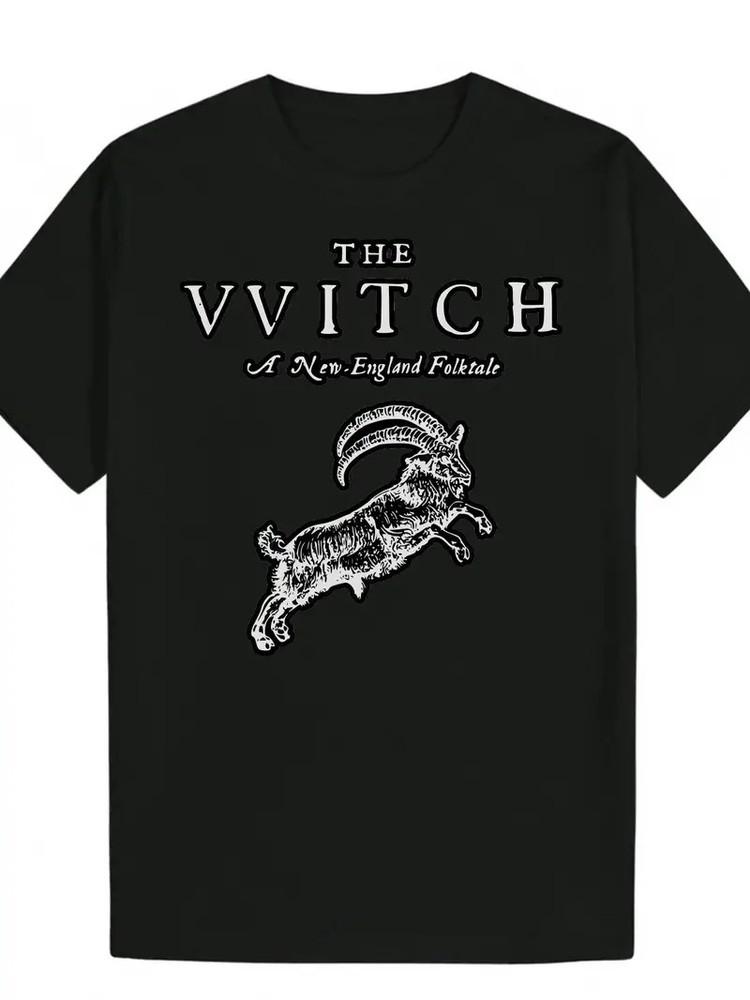 

Men s The Witch Graphic T-Shirt - Vintage Y2K Inspired, Black Short Sleeve wit L