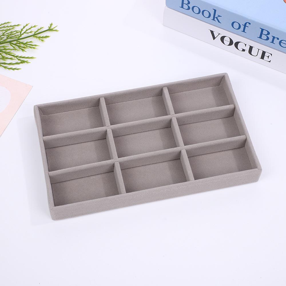 Velvet Jewelry Box – Ring and Earring Tray with Bracelet Compartment