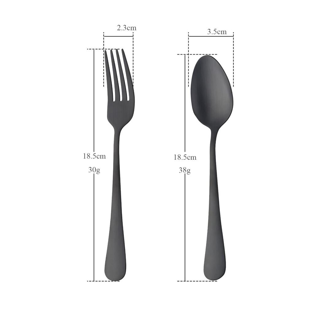 BISDARUN Dinner Spoons and Dinner 4 for 2 Stainless Brushed Satin Dishwasher Available In 4 Forks, Pieces, People, 18-0 Steel, Finish, Safe, Colors,