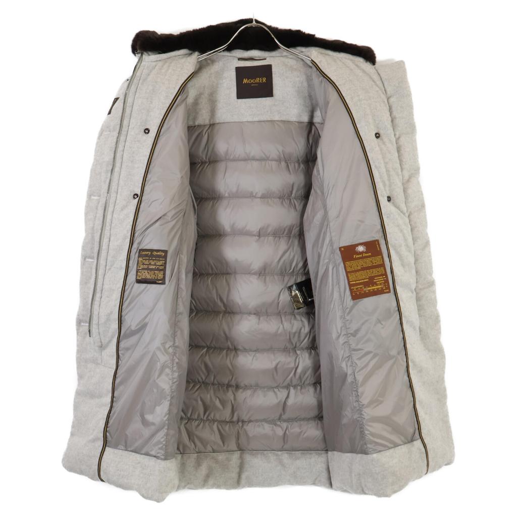 MOORER [Good Condition/domestic Regular] LONGAN-LS9 Wool X Cashmere Chin Strap Double-breasted Down Jacket Coat 40 grayUsed